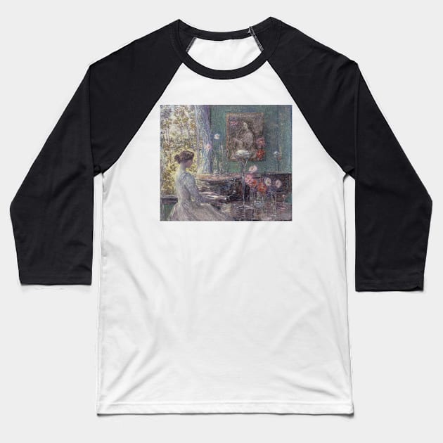 Improvisation by Childe Hassam Baseball T-Shirt by Classic Art Stall